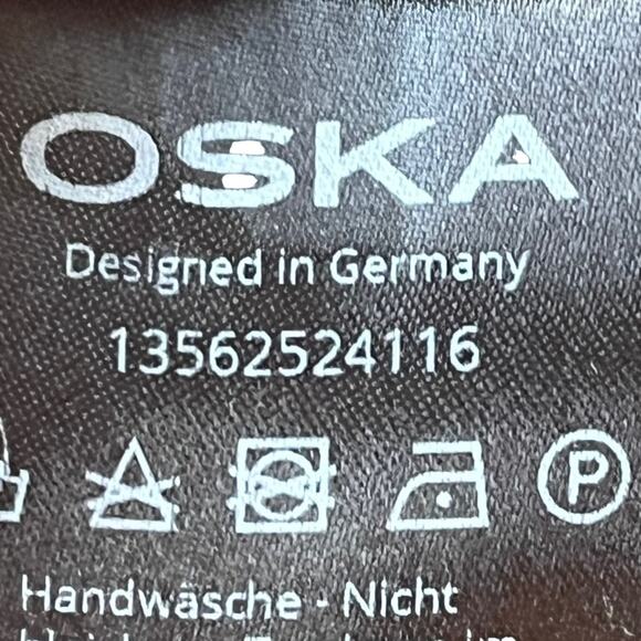 OSKA Wool Lady Jacket Blazer Womens 4/6 Charcoal Grey Concealed Snap Lagenlook - Picture 11 of 15